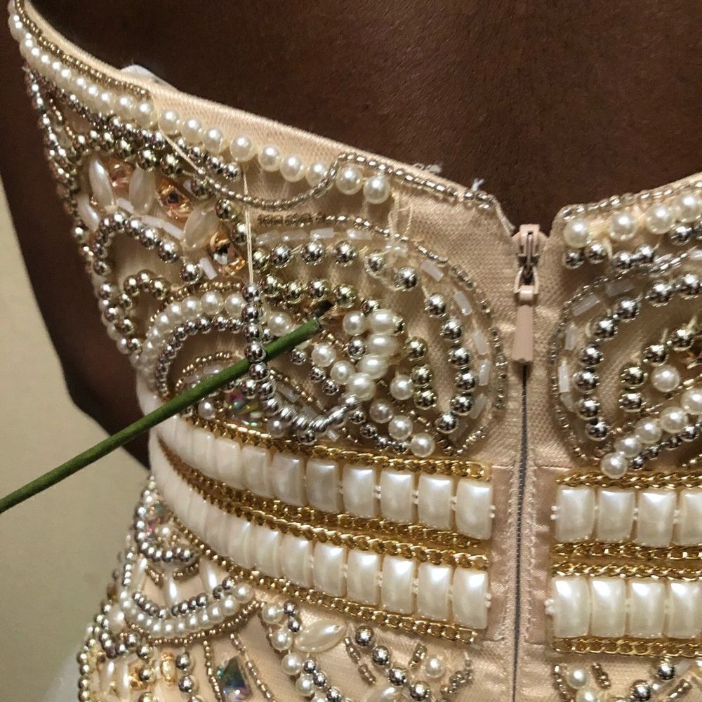 Madison James Strapless Prom Dress Size 2 - Picture 9 of 16